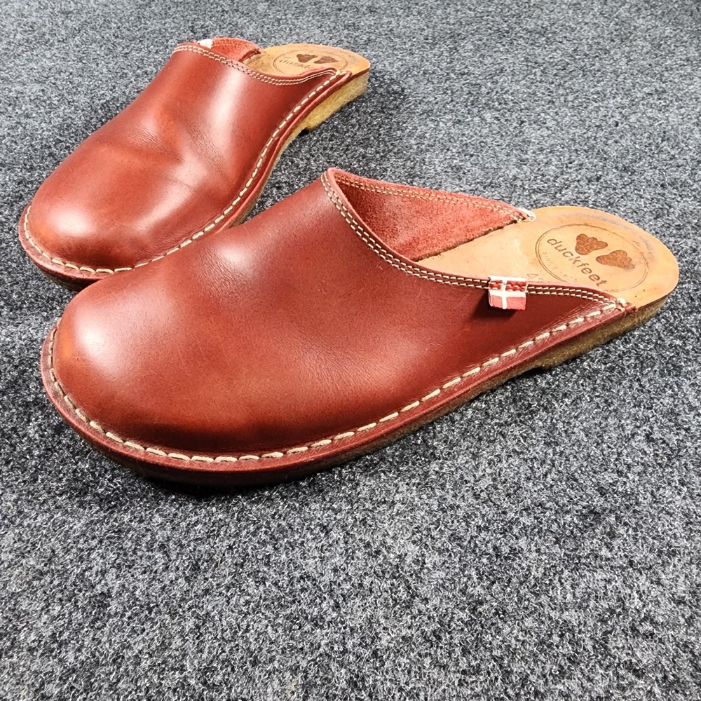 Duckfeet Blavand Clogs Women 42 Terracotta Leather Slip‎ On Mules Danish  Sole